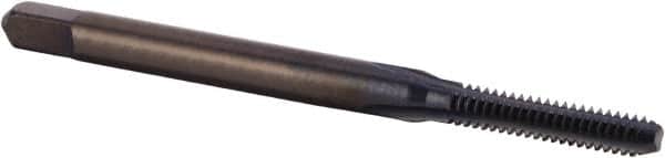 Kennametal - #4-40 UNC 2B 3 Flute Oxide Finish High Speed Steel Straight Flute Standard Hand Tap - Bottoming, Right Hand Thread, 1-7/8" OAL, 14.29mm Thread Length, H2 Limit, Oversize - Exact Tooling