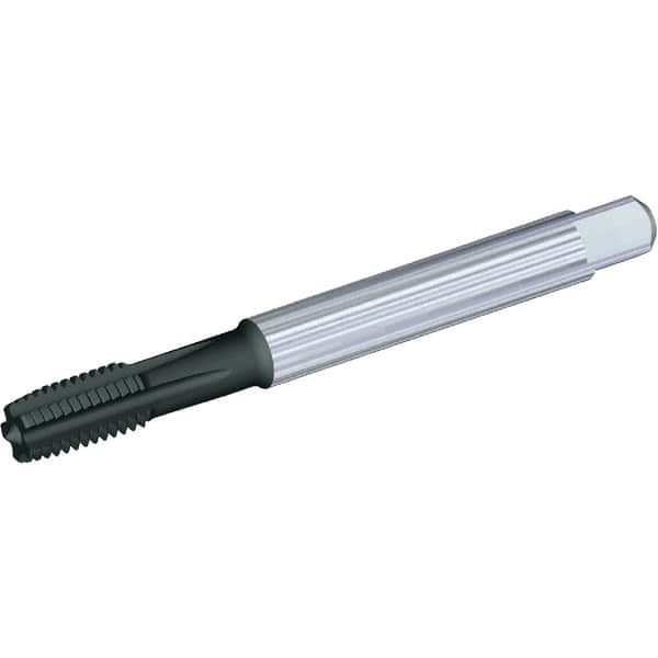 Kennametal - M14x1.50 Metric Fine 6HX 5 Flute TiAlN Finish Solid Carbide Straight Flute Machine Tap - Plug, Right Hand Thread, 110mm OAL, 24mm Thread Length, Oversize - Exact Tooling