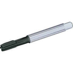 Kennametal - M14x1.50 Metric Fine 6HX 5 Flute TiAlN Finish Solid Carbide Straight Flute Machine Tap - Plug, Right Hand Thread, 110mm OAL, 24mm Thread Length, Oversize - Exact Tooling