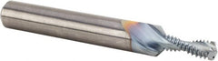 Kennametal - M6x1.00 Metric Coarse, 0.189" Cutting Diam, 2 Flute, Solid Carbide Helical Flute Thread Mill - Internal Thread, 62mm OAL, 8mm Shank Diam - Exact Tooling