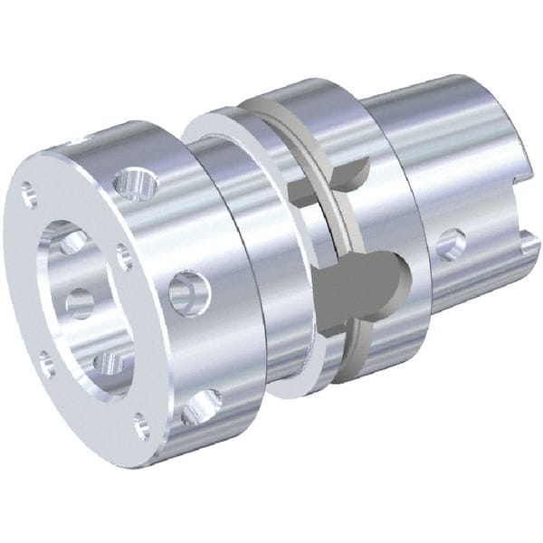 Kennametal - SIF70 System Size, HSK63A Taper, Modular Tool Holding System Adapter - 66mm Projection, 97.9mm OAL, Through Coolant - Exact Tooling