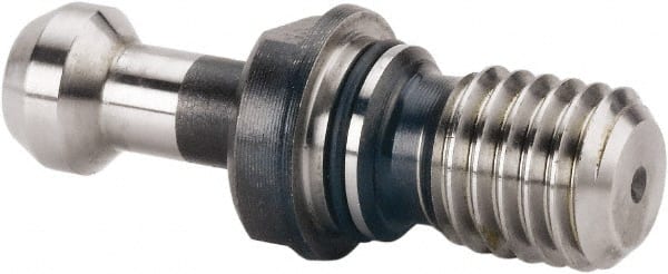 Kennametal - BT30 Taper, M12x1.75 Thread, 45° Angle Radius, Standard Retention Knob - 1.6929" OAL, 0.4311" Knob Diam, 0.9035" from Knob to Flange, 0.4918" Pilot Diam - Exact Tooling