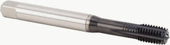 Kennametal - M12x1.25 Metric Fine 6HX Modified Bottoming Thread Forming Tap - Powdered Metal High Speed Steel, Diamond-Like Carbon (DLC) Finish, 100mm OAL, Right Hand Thread, Series T622 - Exact Tooling