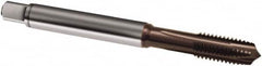 Guhring - #12-24 UNC, 3 Flute, TiAlN Finish, Powdered Metal Spiral Point Tap - Plug Chamfer, Right Hand Thread, 80mm OAL, 3B Class of Fit, Series 2918 - Exact Tooling