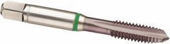 Guhring - #10-24 UNC, 3 Flute, TiCN Finish, Cobalt Spiral Point Tap - Plug Chamfer, Right Hand Thread, 2.382" OAL, 2B Class of Fit, Series 3946 - Exact Tooling