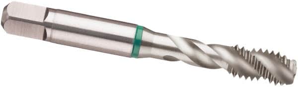 Guhring - #2-56 UNC 3 Flute 2B Modified Bottoming Spiral Flute Tap - Cobalt, Bright Finish, 1.751" OAL, Right Hand Flute, Right Hand Thread, H2/H3, Series 3919 - Exact Tooling