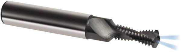 Guhring - M8x0.75 Metric Fine, 0.2854" Cutting Diam, 2 Flute, Solid Carbide Helical Flute Thread Mill - Internal Thread, 17.1mm LOC, 74mm OAL, 10mm Shank Diam - Exact Tooling