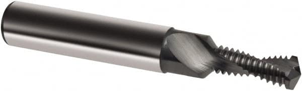 Guhring - M8x0.75 Metric Fine, 0.2854" Cutting Diam, 2 Flute, Solid Carbide Helical Flute Thread Mill - Internal Thread, 17.1mm LOC, 74mm OAL, 10mm Shank Diam - Exact Tooling