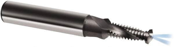Guhring - M12x1.50 Metric Fine, 0.4134" Cutting Diam, 2 Flute, Solid Carbide Helical Flute Thread Mill - Internal Thread, 27.4mm LOC, 90mm OAL, 14mm Shank Diam - Exact Tooling