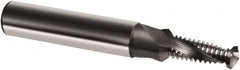 Guhring - M4x0.70 Metric, 0.1299" Cutting Diam, 2 Flute, Solid Carbide Helical Flute Thread Mill - Internal Thread, 9mm LOC, 48mm OAL, 6mm Shank Diam - Exact Tooling
