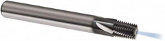Guhring - 1/2-14 NPTF, 0.5709" Cutting Diam, 5 Flute, Solid Carbide Helical Flute Thread Mill - Internal Thread, 3/4" LOC, 90mm OAL, 16mm Shank Diam - Exact Tooling