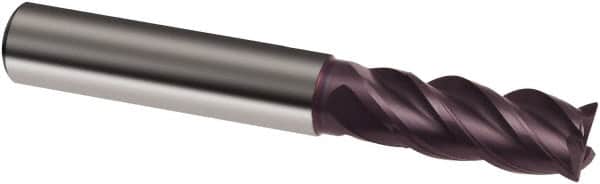 Guhring - 5mm, 13mm LOC, 6mm Shank Diam, 57mm OAL, 4 Flute, Solid Carbide Square End Mill - Single End, FIREX Finish, Spiral Flute, 40/42° Helix, Centercutting, Right Hand Cut, Right Hand Flute, Series 3629 - Exact Tooling