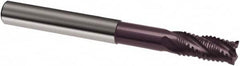 Guhring - 10mm, 22mm LOC, 10mm Shank Diam, 100mm OAL, 4 Flute, Solid Carbide Square End Mill - Single End, FIREX Finish, Spiral Flute, 30/32° Helix, Centercutting, Right Hand Cut, Right Hand Flute, Series 3598 - Exact Tooling