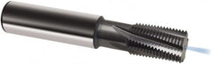 Guhring - 1 Metric/Metric Fine, 0.3917" Cutting Diam, 4 Flute, Solid Carbide Helical Flute Thread Mill - Internal Thread, 25mm LOC, 70mm OAL, 10mm Shank Diam - Exact Tooling