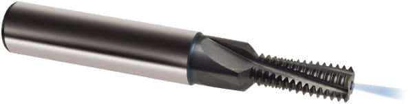 Guhring - 5/16-18 UNC, 0.2343" Cutting Diam, 3 Flute, Solid Carbide Helical Flute Thread Mill - Internal Thread, 17.7mm LOC, 74mm OAL, 10mm Shank Diam - Exact Tooling