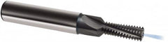 Guhring - 5/16-18 UNC, 0.2343" Cutting Diam, 3 Flute, Solid Carbide Helical Flute Thread Mill - Internal Thread, 17.7mm LOC, 74mm OAL, 10mm Shank Diam - Exact Tooling