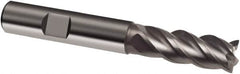 Guhring - 8mm, 19mm LOC, 8mm Shank Diam, 63mm OAL, 4 Flute, Solid Carbide Square End Mill - Single End, Uncoated, Spiral Flute, 40/42° Helix, Centercutting, Right Hand Cut, Right Hand Flute, Series 3319 - Exact Tooling