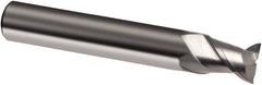 Guhring - 14mm, 14mm LOC, 14mm Shank Diam, 75mm OAL, 2 Flute, Solid Carbide Square End Mill - Single End, Uncoated, Spiral Flute, 45° Helix, Right Hand Cut, Right Hand Flute, Series 3310 - Exact Tooling