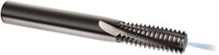 Guhring - #10-24 UNC, 0.1339" Cutting Diam, 3 Flute, Solid Carbide Helical Flute Thread Mill - Internal Thread, 7/16" LOC, 54mm OAL, 6mm Shank Diam - Exact Tooling