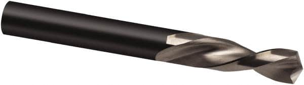 Guhring - 7mm 130° Parabolic Flute High Speed Steel Screw Machine Drill Bit - Bright Finish, Left Hand Cut, 34mm Flute Length, 74mm OAL, Cone Relief Point, Straight Shank - Exact Tooling