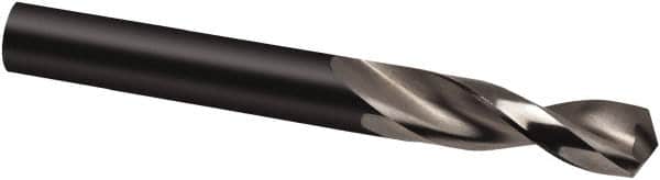Guhring - 25/32" 130° Parabolic Flute High Speed Steel Screw Machine Drill Bit - Oxide Finish, Right Hand Cut, 66mm Flute Length, 131mm OAL, Cone Relief Point, Straight Shank - Exact Tooling