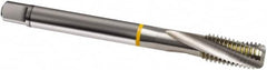 Guhring - M4x0.50 Metric Fine 3 Flute 6H Modified Bottoming Spiral Flute Tap - Cobalt, Bright Finish, 63mm OAL, Right Hand Flute, Right Hand Thread, D3/D4, Series 833 - Exact Tooling
