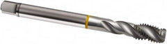 Guhring - M6x1.00 Metric 3 Flute 6H Modified Bottoming Spiral Flute Tap - Cobalt, Bright Finish, 80mm OAL, Right Hand Flute, Right Hand Thread, D4/D5, Series 822 - Exact Tooling