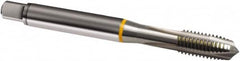 Guhring - M2x0.40 Metric, 3 Flute, Bright Finish, Cobalt Spiral Point Tap - Plug Chamfer, Right Hand Thread, 45mm OAL, 6H Class of Fit, Series 803 - Exact Tooling
