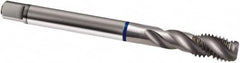 Guhring - 5/8-11 UNC 4 Flute 2B Modified Bottoming Spiral Flute Tap - Cobalt, Bright Finish, 110mm OAL, Right Hand Flute, Right Hand Thread, H5/H6, Series 1986 - Exact Tooling