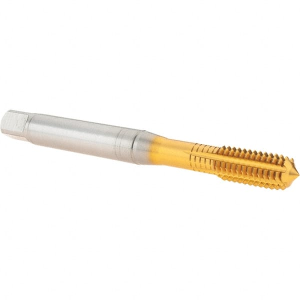 Guhring - 3/8-16 UNC 2BX H8/H9 Thread Limit Modified Bottoming Thread Forming Tap - Cobalt, TiN Finish, 100mm OAL, Series 1582 - Exact Tooling