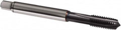 Guhring - #10-24 UNC, 3 Flute, TiCN Finish, Powdered Metal Spiral Point Tap - Plug Chamfer, Right Hand Thread, 70mm OAL, 3BX Class of Fit, Series 1059 - Exact Tooling
