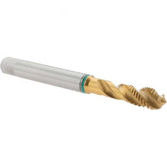 Guhring - M8x1.25 Metric, 3 Flute, 40° Helix, Modified Bottoming Chamfer, TiN Finish, Cobalt Spiral Flute STI Tap - Right Hand Flute, 100mm OAL, 6H (mod) Class of Fit, Series 1011 - Exact Tooling