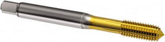 Guhring - M3.5x0.60 Metric 6HX D6/D7 Thread Limit Bottoming Thread Forming Tap - Cobalt, TiN Finish, 56mm OAL, Series 919 - Exact Tooling