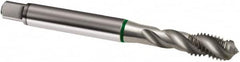 Guhring - M6x1.00 Metric 3 Flute 6H Modified Bottoming Spiral Flute Tap - Cobalt, Bright Finish, 80mm OAL, Right Hand Flute, Right Hand Thread, D4/D5, Series 889 - Exact Tooling