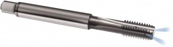 Guhring - M10x1.00 Metric Fine, 4 Flute, Bright Finish, Solid Carbide Spiral Point Tap - Modified Bottoming Chamfer, Right Hand Thread, 90mm OAL, 6H Class of Fit, Series 1861 - Exact Tooling