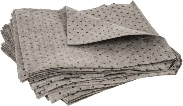 PRO-SAFE - 20.5 Gal Capacity per Package, Universal Pad - 17" Long x 15" Wide, Gray, Polypropylene - Exact Tooling