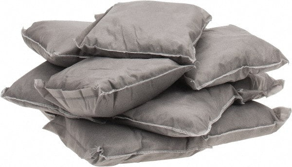 PRO-SAFE - 9 Inch Long x 9 Inch Wide x 2 Inch High, Gray Sorbent Pillow - 15 Gallon Capacity, Universal - Exact Tooling