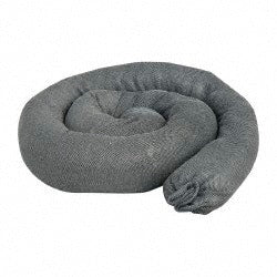 PRO-SAFE - 15 Gal, 4' Long, 3" Diam, Polypropylene Sock - Universal, Gray - Exact Tooling
