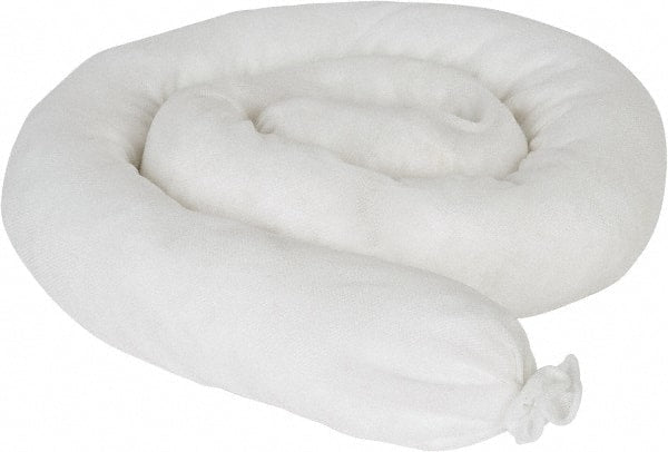 PRO-SAFE - 35 Gal, 4' Long, 3" Diam, Polypropylene Sock - Oil Only, White - Exact Tooling