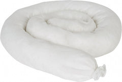PRO-SAFE - 35 Gal, 4' Long, 3" Diam, Polypropylene Sock - Oil Only, White - Exact Tooling