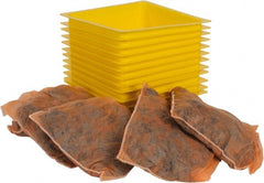 PRO-SAFE - 3 Quart Capacity, 10 Inch Long x 10 Inch Wide, Plastic Drip Pan - 2 Inch High, Gray and Yellow - Exact Tooling