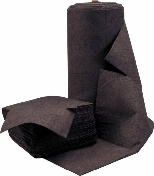 PRO-SAFE - 60 Gal Capacity per Package, Universal Roll - 150' Long x 30" Wide, Gray, Polypropylene - Exact Tooling