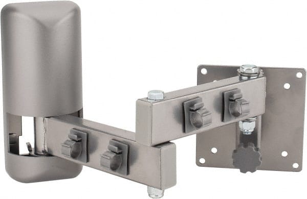 Video Mount - Steel, Flat Panel Arm Mount For 25 to 32 Inch LCD Monitor - Silver, 50 Lbs. Load Capacity, 20° Max Tilt Angle, Wall Mount Rotating and Tilting - Exact Tooling