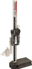Starrett - Electronic Height Gage - 0.0005" Resolution, Accurate to 0.001", LCD Display - Exact Tooling