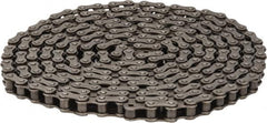 Browning - 1/2" Pitch, ANSI 41, Single Strand Roller Chain - Chain No. 41, 10 Ft. Long, 0.306" Roller Diam, 1/4" Roller Width - Exact Tooling