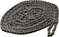 Browning - 1/4" Pitch, ANSI 25, Single Strand Roller Chain - Chain No. 25SS, 10 Ft. Long, 0.13" Roller Diam, 1/8" Roller Width - Exact Tooling