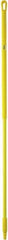 Vikan - 59 x 1-1/4" Fiberglass Squeegee Handle - European Threaded Connection, Yellow - Exact Tooling