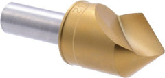 M.A. Ford - 1" Head Diam, 1/2" Shank Diam, 1 Flute 82° High Speed Steel Countersink - TiN Finish, 2-3/4" OAL - Exact Tooling