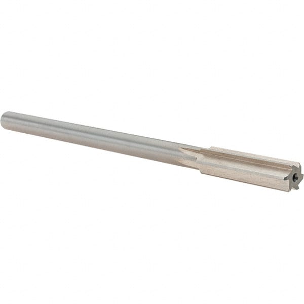 Alvord Polk - 0.4705" High Speed Steel 6 Flute Chucking Reamer - Straight Flute, 0.373" Straight Shank, 1-3/4" Flute Length, 7" OAL - Exact Tooling