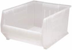 Quantum Storage - 125 Lb. Load Capacity, 23-7/8" Deep, Clear Polypropylene Hopper Stacking Bin - 12" High x 18-1/4" Wide x 23-7/8" Long - Exact Tooling
